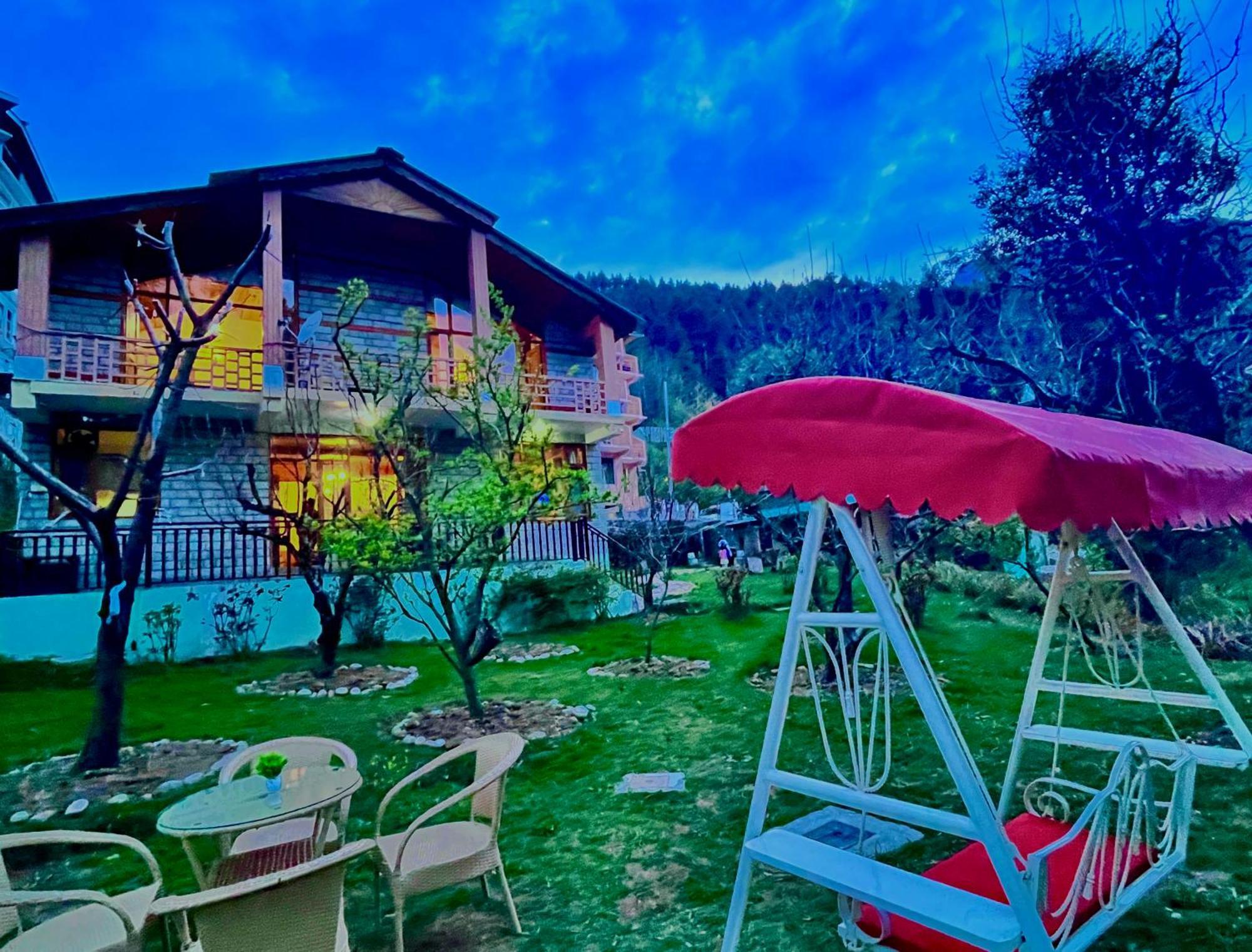 The Manu Emerald # Farmhouse # Top Selling Cottage In Manali # Peaceful Heritage Cozy Stay # Lawn With Bonfire # Most Awarded Εξωτερικό φωτογραφία